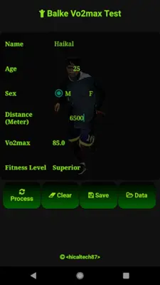 Balke Vo2max Test android App screenshot 1